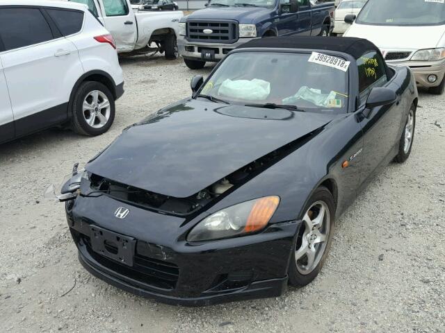 JHMAP11452T000065 - 2002 HONDA S2000 BLACK photo 2