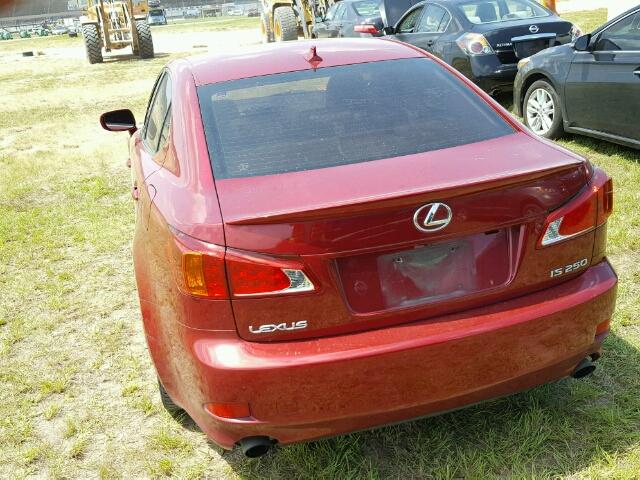 JTHBK262592090821 - 2009 LEXUS IS 250 MAROON photo 3