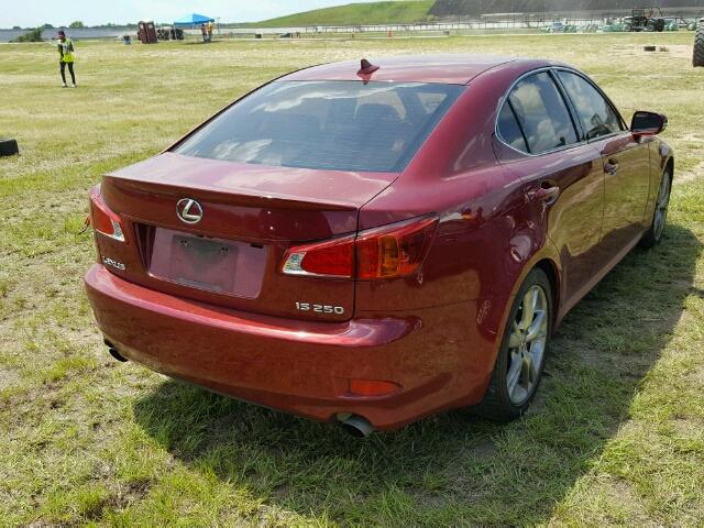 JTHBK262592090821 - 2009 LEXUS IS 250 MAROON photo 4