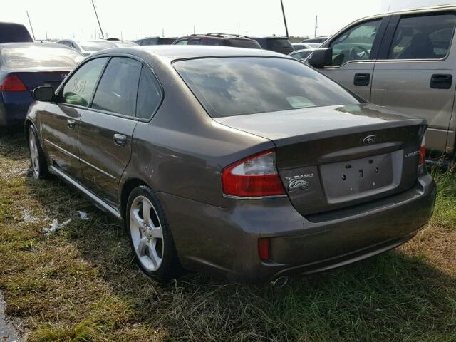 4S3BL616797220147 - 2009 SUBARU LEGACY BROWN photo 3