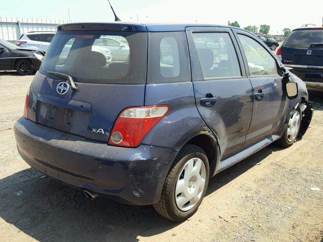 JTKKT624360142539 - 2006 TOYOTA SCION XA BLUE photo 4