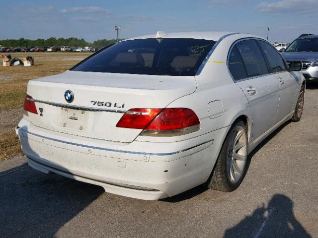 WBAHN83576DT34986 - 2006 BMW 750 WHITE photo 4