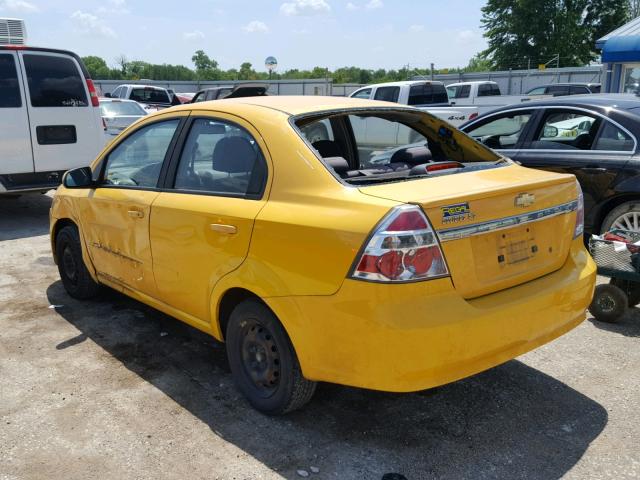 KL1TD5DEXAB128764 - 2010 CHEVROLET AVEO LS YELLOW photo 3