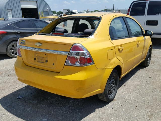 KL1TD5DEXAB128764 - 2010 CHEVROLET AVEO LS YELLOW photo 4