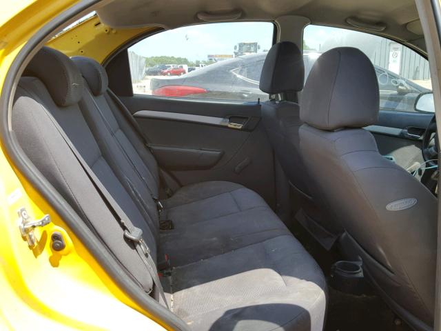 KL1TD5DEXAB128764 - 2010 CHEVROLET AVEO LS YELLOW photo 6