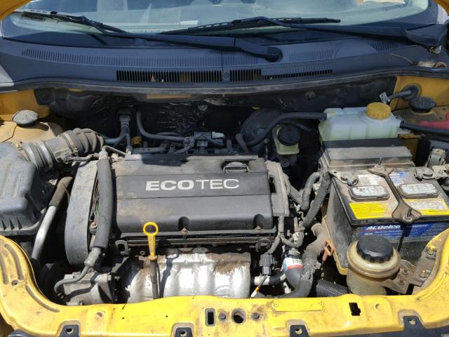 KL1TD5DEXAB128764 - 2010 CHEVROLET AVEO LS YELLOW photo 7