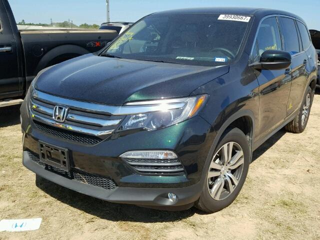 5FNYF5H34HB000660 - 2017 HONDA PILOT GREEN photo 2