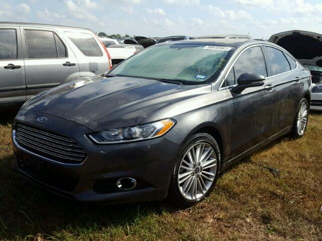 3FA6P0HD4GR249799 - 2016 FORD FUSION SE GRAY photo 2