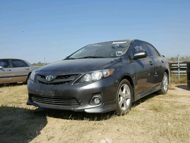 2T1BU4EE9BC745542 - 2011 TOYOTA COROLLA GRAY photo 2