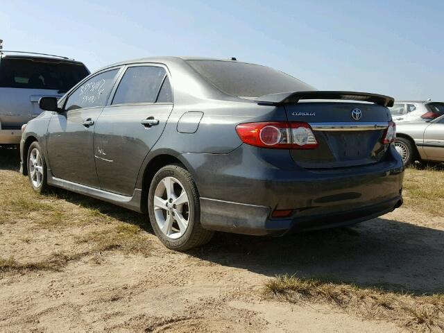 2T1BU4EE9BC745542 - 2011 TOYOTA COROLLA GRAY photo 3