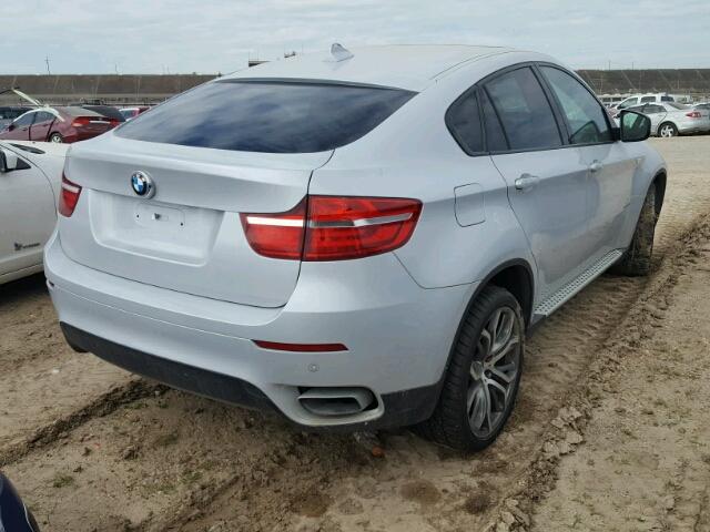 5UXFG8C57DL592298 - 2013 BMW X6 SILVER photo 4