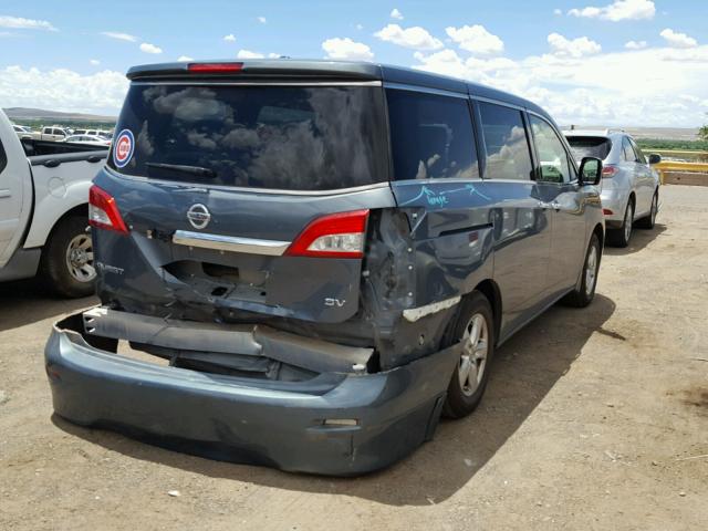 JN8AE2KP2C9051662 - 2012 NISSAN QUEST BLUE photo 4