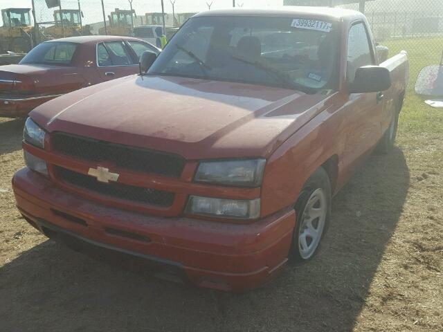 1GCEC14X45Z187692 - 2005 CHEVROLET SILVERADO RED photo 2