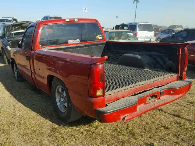 1GCEC14X45Z187692 - 2005 CHEVROLET SILVERADO RED photo 3