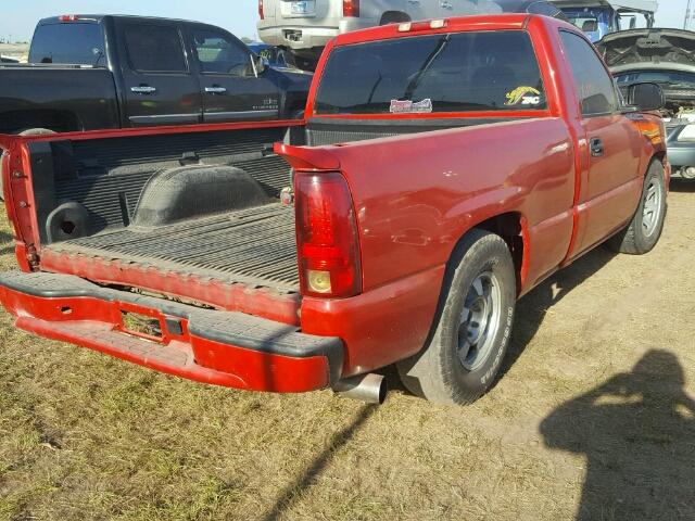 1GCEC14X45Z187692 - 2005 CHEVROLET SILVERADO RED photo 4