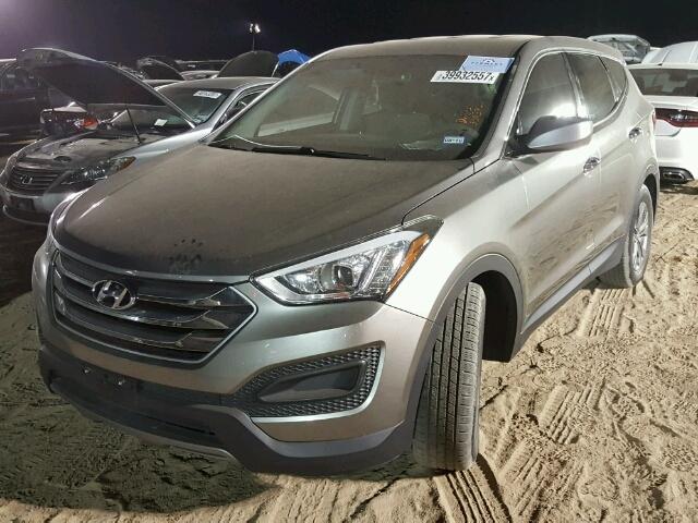 5XYZTDLB5GG326075 - 2016 HYUNDAI SANTA FE S GRAY photo 2