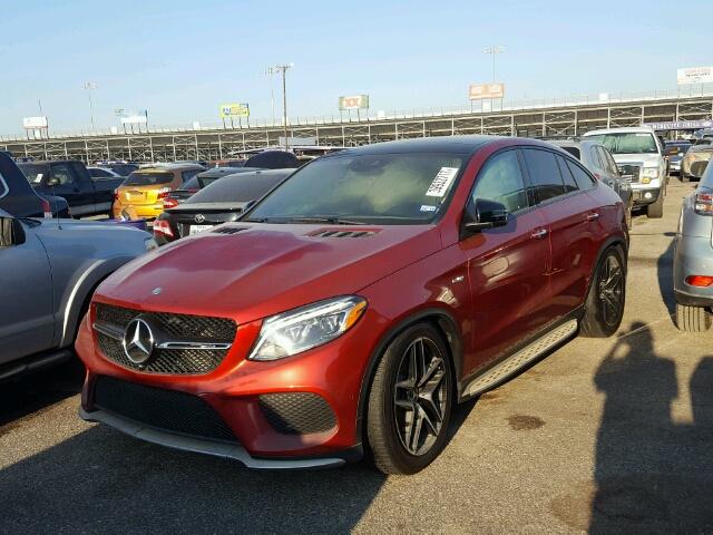 4JGED6EB3HA064316 - 2017 MERCEDES-BENZ GLE COUPE RED photo 2