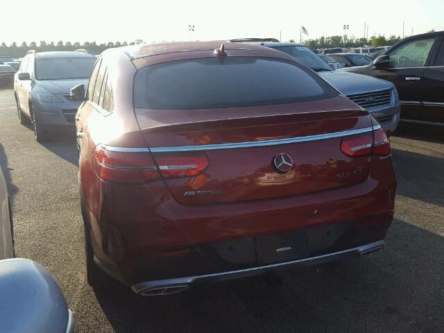 4JGED6EB3HA064316 - 2017 MERCEDES-BENZ GLE COUPE RED photo 3