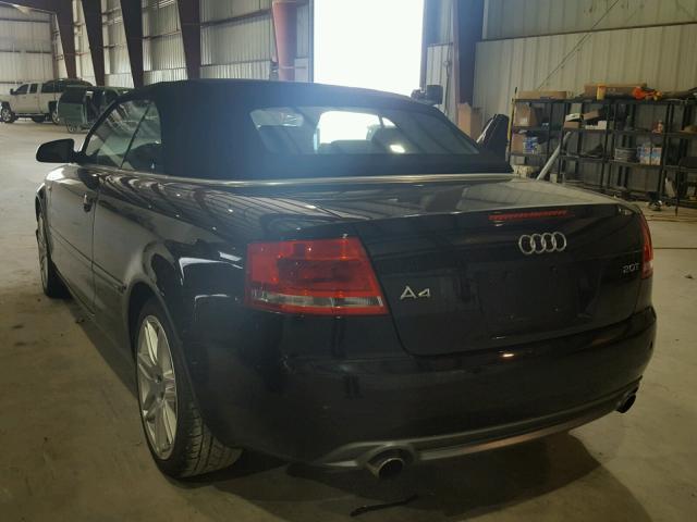 WAUAF48H19K011656 - 2009 AUDI A4 2.0T CA BLACK photo 3