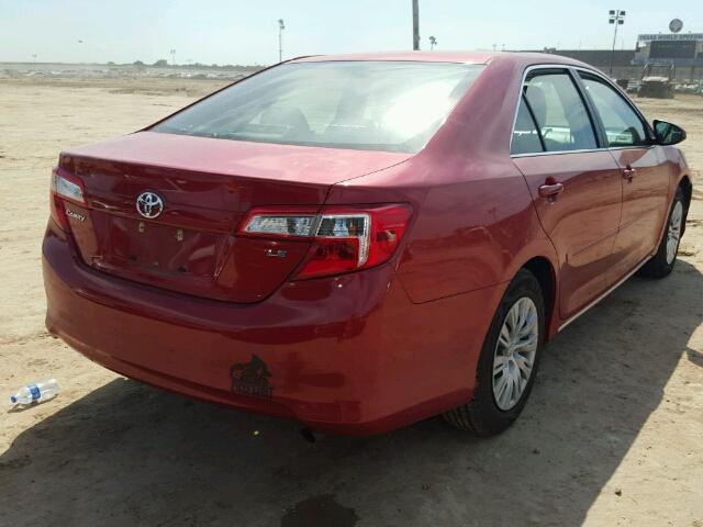 4T1BF1FK2CU590684 - 2012 TOYOTA CAMRY BASE RED photo 4