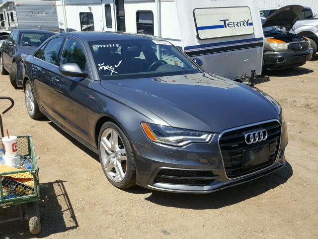 WAUHGAFC1EN016575 - 2014 AUDI A6 PRESTIG GRAY photo 1