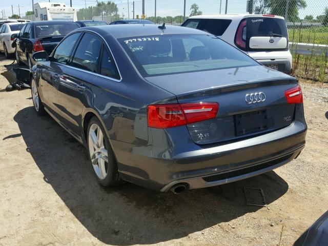 WAUHGAFC1EN016575 - 2014 AUDI A6 PRESTIG GRAY photo 3