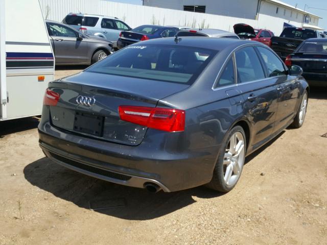 WAUHGAFC1EN016575 - 2014 AUDI A6 PRESTIG GRAY photo 4