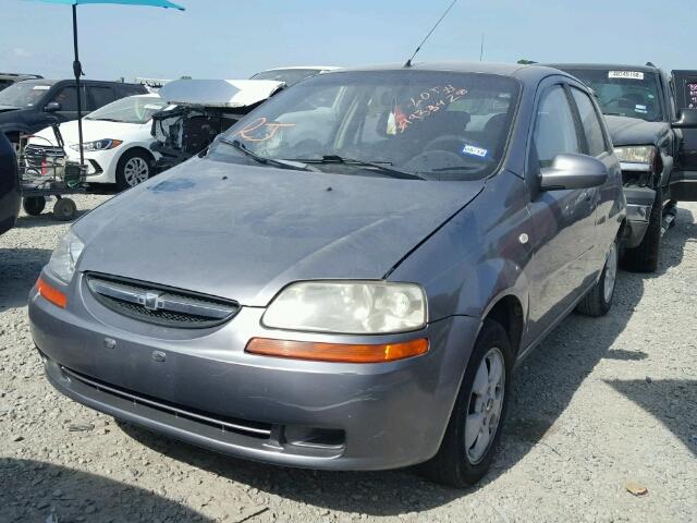 KL1TD66636B578128 - 2006 CHEVROLET AVEO BASE Gris photo 2