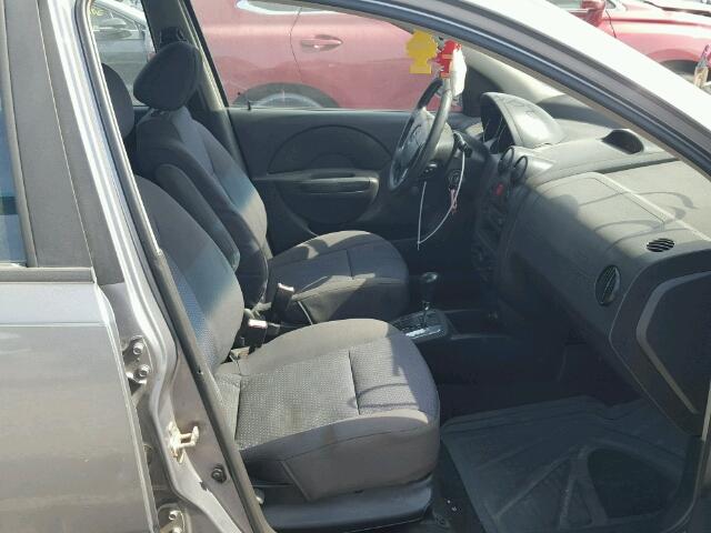 KL1TD66636B578128 - 2006 CHEVROLET AVEO BASE Gris photo 5