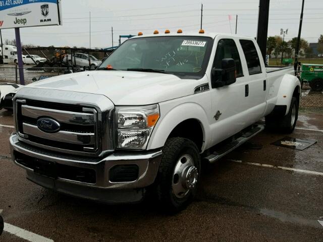 1FT8W3DT7DEB50736 - 2013 FORD F350 WHITE photo 2