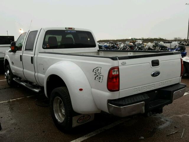 1FT8W3DT7DEB50736 - 2013 FORD F350 WHITE photo 3