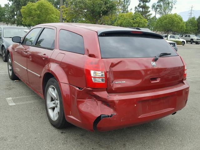 2D4FV47T37H643048 - 2007 DODGE MAGNUM SE BURGUNDY photo 3