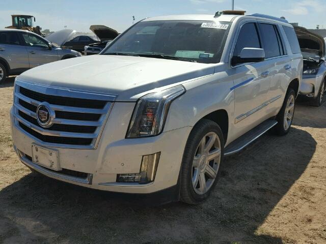 1GYS3BKJ9FR270795 - 2015 CADILLAC ESCALADE WHITE photo 2