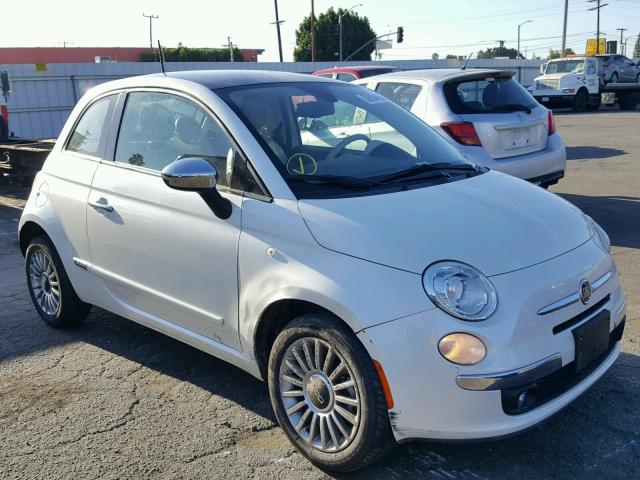 3C3CFFCRXDT629321 - 2013 FIAT 500 LOUNGE WHITE photo 1