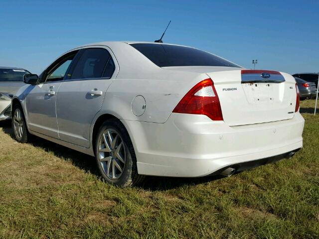 3FAHP0JG2CR450446 - 2012 FORD FUSION SEL WHITE photo 3