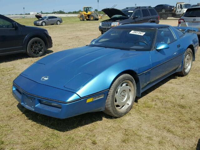 1G1YY2188K5119599 - 1989 CHEVROLET CORVETTE BLUE photo 2