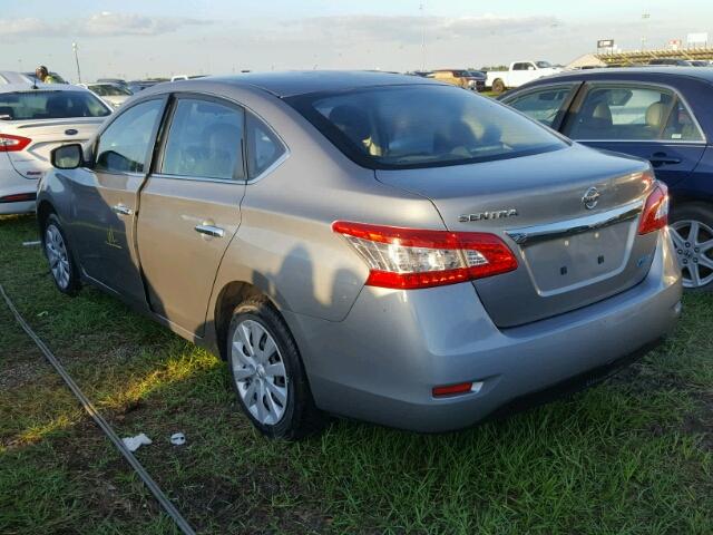 3N1AB7AP4EY221555 - 2014 NISSAN SENTRA SILVER photo 3