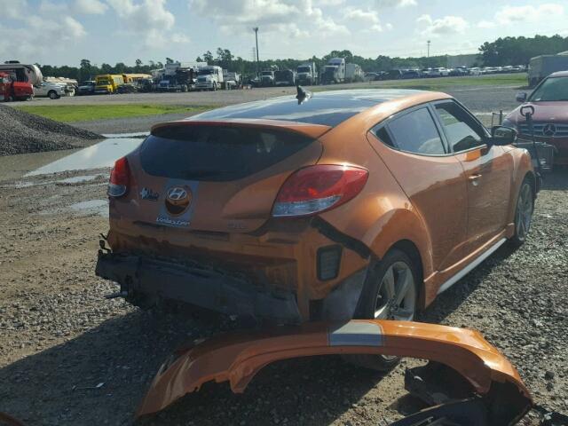 KMHTC6AEXFU236167 - 2015 HYUNDAI VELOSTER T ORANGE photo 4