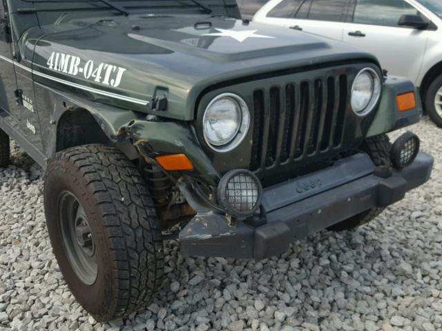 1J4FA39S04P714814 - 2004 JEEP WRANGLER X GREEN photo 9