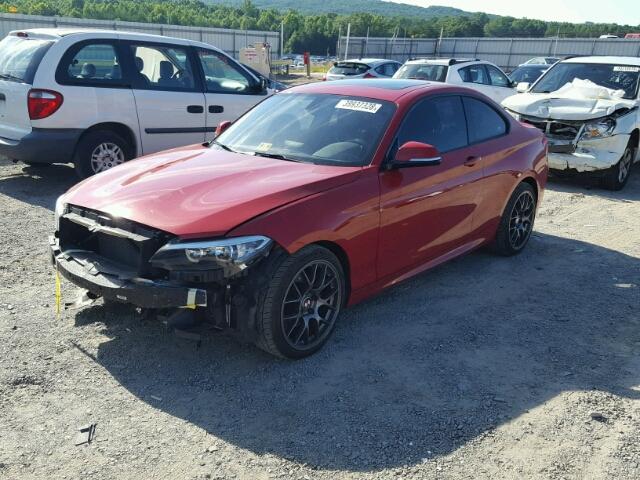 WBA1F5C55EV256388 - 2014 BMW 228 I RED photo 2