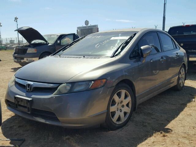 2HGFA15508H320235 - 2008 HONDA CIVIC LX GRAY photo 2