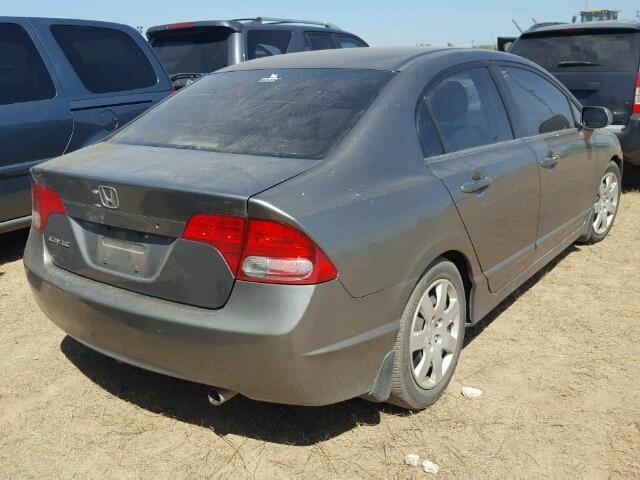 2HGFA15508H320235 - 2008 HONDA CIVIC LX GRAY photo 4