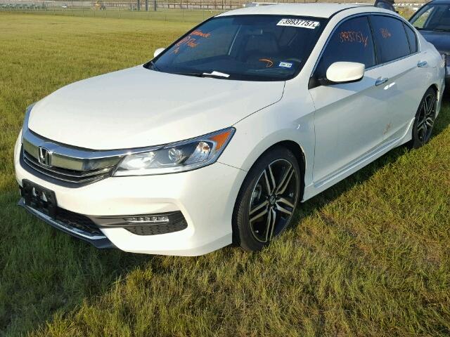 1HGCR2F55HA196168 - 2017 HONDA ACCORD WHITE photo 2