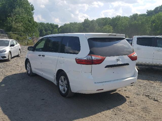 5TDZK3DC5FS527626 - 2015 TOYOTA SIENNA BAS WHITE photo 3