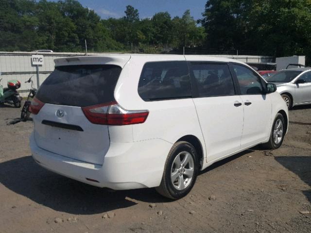 5TDZK3DC5FS527626 - 2015 TOYOTA SIENNA BAS WHITE photo 4