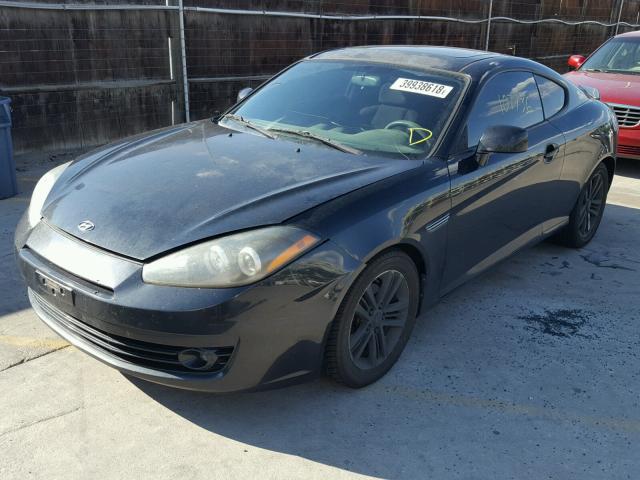 KMHHM66D47U245788 - 2007 HYUNDAI TIBURON GS BLACK photo 2