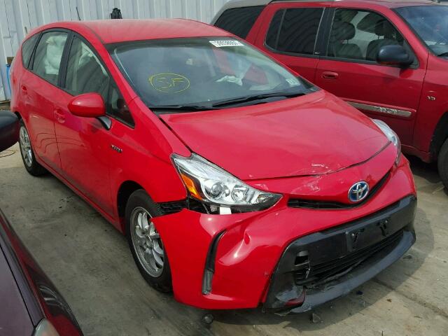 JTDZN3EU9GJ045366 - 2016 TOYOTA PRIUS V RED photo 1