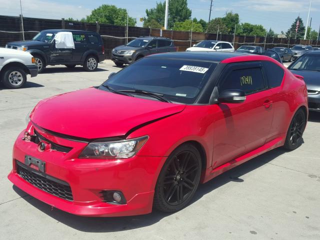 JTKJF5C79D3051261 - 2013 TOYOTA SCION TC RED photo 2