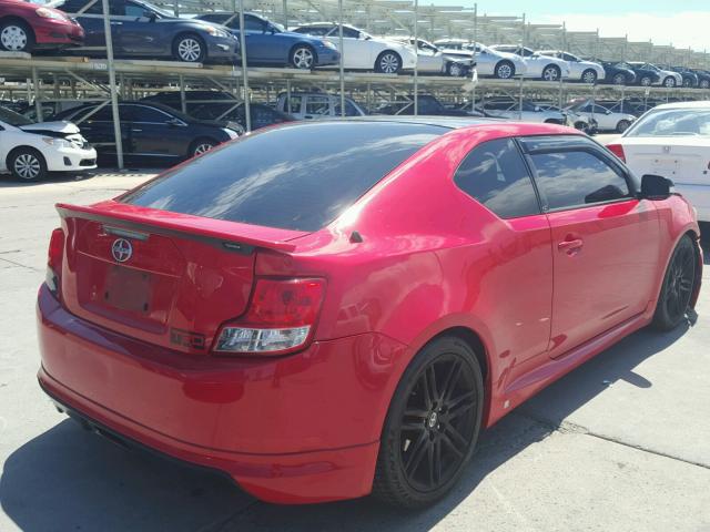 JTKJF5C79D3051261 - 2013 TOYOTA SCION TC RED photo 4