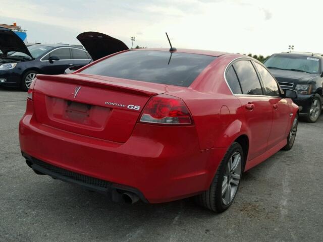 6G2ER57718L128714 - 2008 PONTIAC G8 RED photo 4